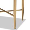 Baxton Studio Marcin Contemporary Glam and Luxe White Finished Wood and Gold Metal 1-Drawer Nightstand 199-12008-ZORO